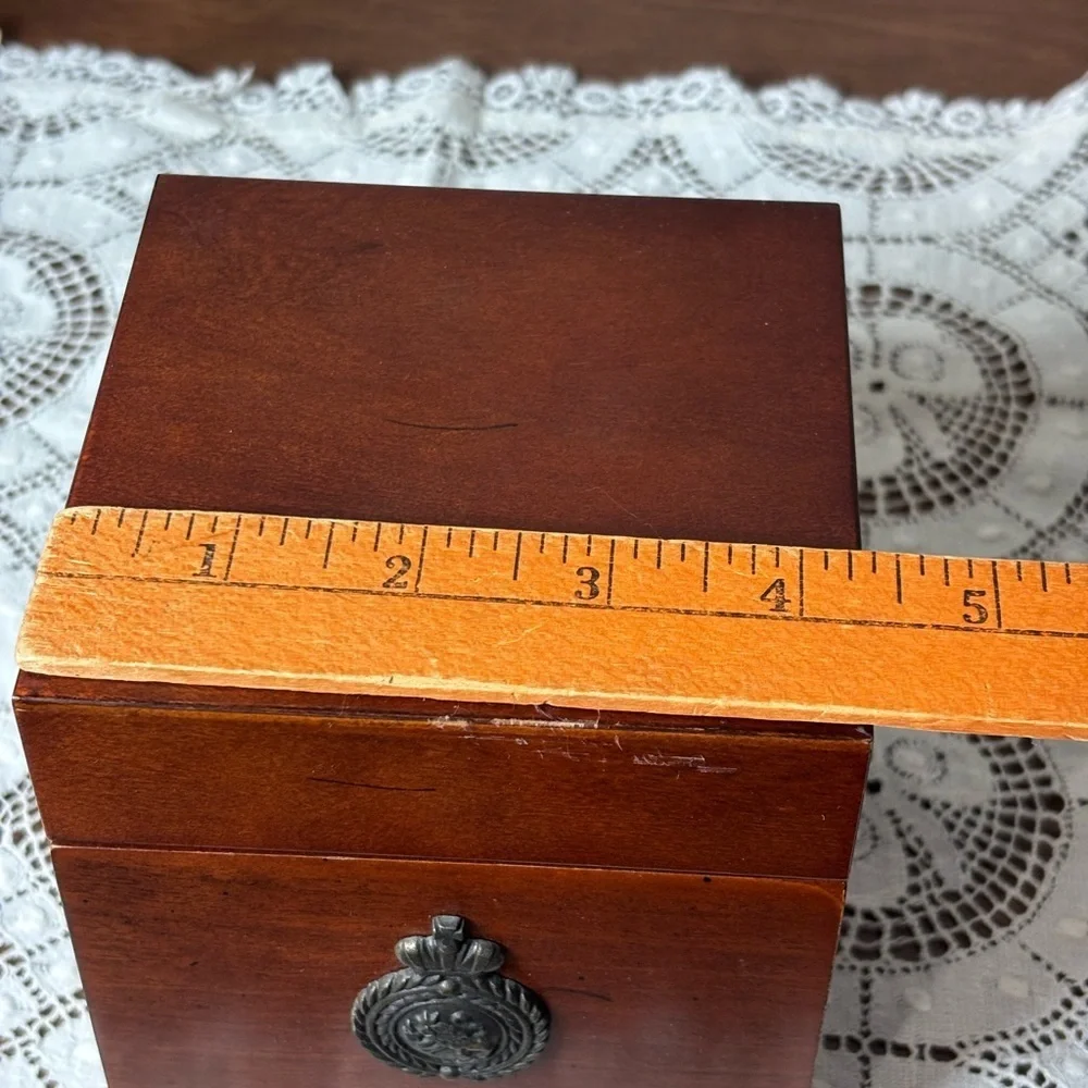 Vintage Mahogany and Brass Bombay Company Box with Medallion